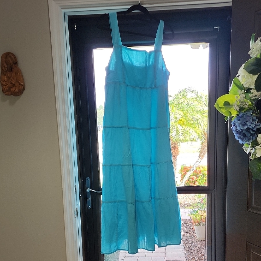 SO Blue Sleeveless Maxi Sundress
